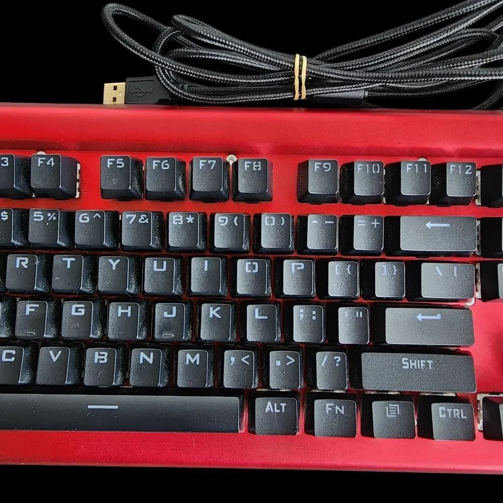 ​EasySMX SI-2029 Mechanical Gaming Keyboard RGB Backlit Red Aluminum Wired USB